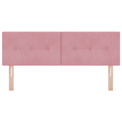 Hoofdbord met LED en knopen 80 cm fluweel roze