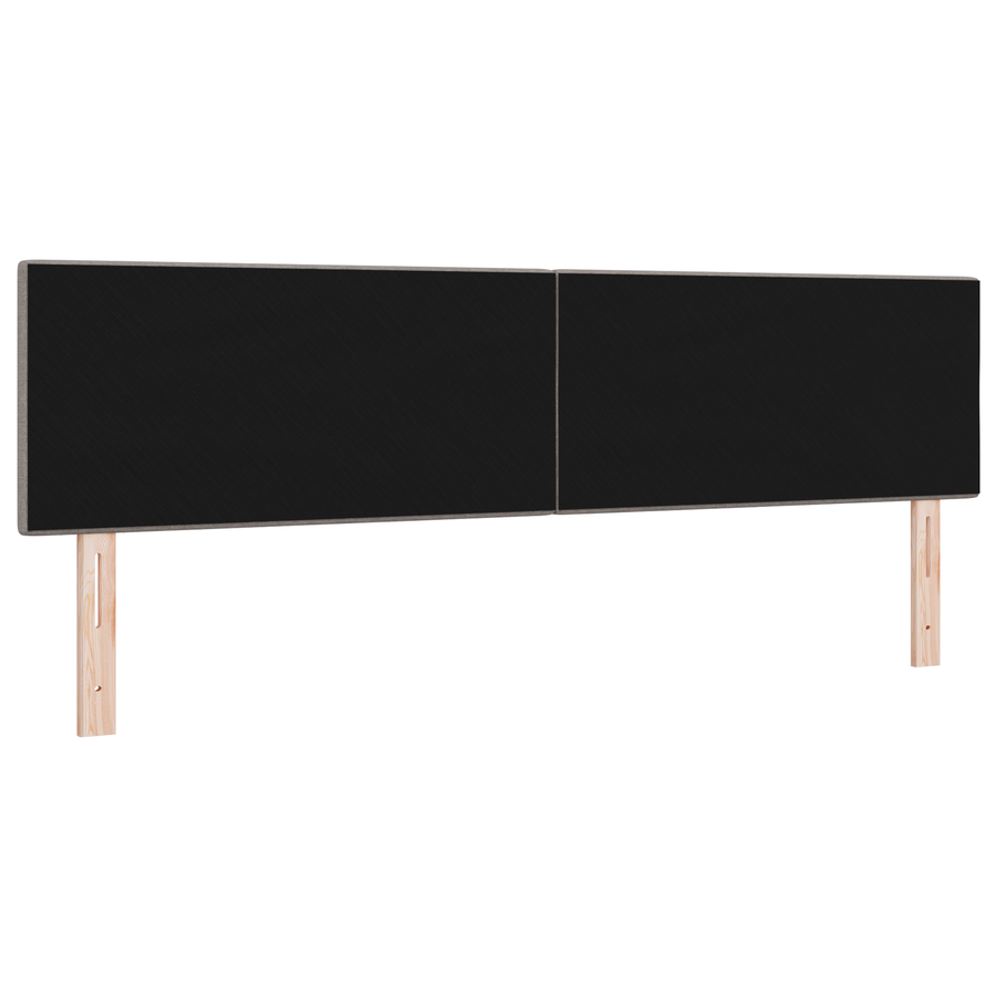 Hoofdbord met LED en knopen 90 cm stof taupe
