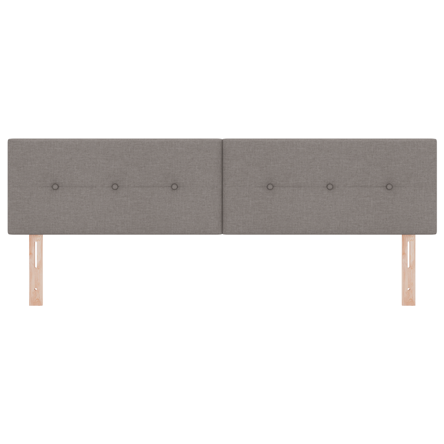 Hoofdbord met LED en knopen 90 cm stof taupe