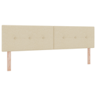 LED Headboard with LED Strip Lights Cream 180 cm Polyester