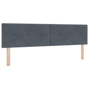 Hoofdbord 90 cm grijs fluweel met led