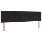 LED Headboard with LED Strip Lights Black 180 cm Polyester