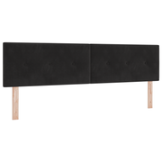 Hoofdbord 90 cm fluweel zwart met LED