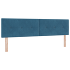 LED Headboard with LED Strip Lights Blue 180 cm Polyester