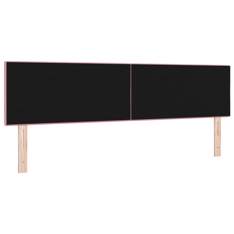 Hoofdbord met LED en knopen 90 cm fluweel roze