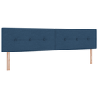 LED Headboard with LED Strip Lights Blue 200 cm Polyester