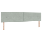 LED Headboard with LED Strip Lights Light Grey 200 cm Polyester
