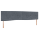LED Headboard with LED Strip Lights Grey 200 cm Polyester