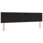LED Headboard with LED Strip Lights Black 200 cm Polyester