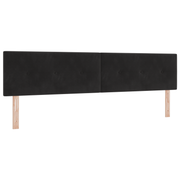 Hoofdbord 100 cm zwart fluweel met LED