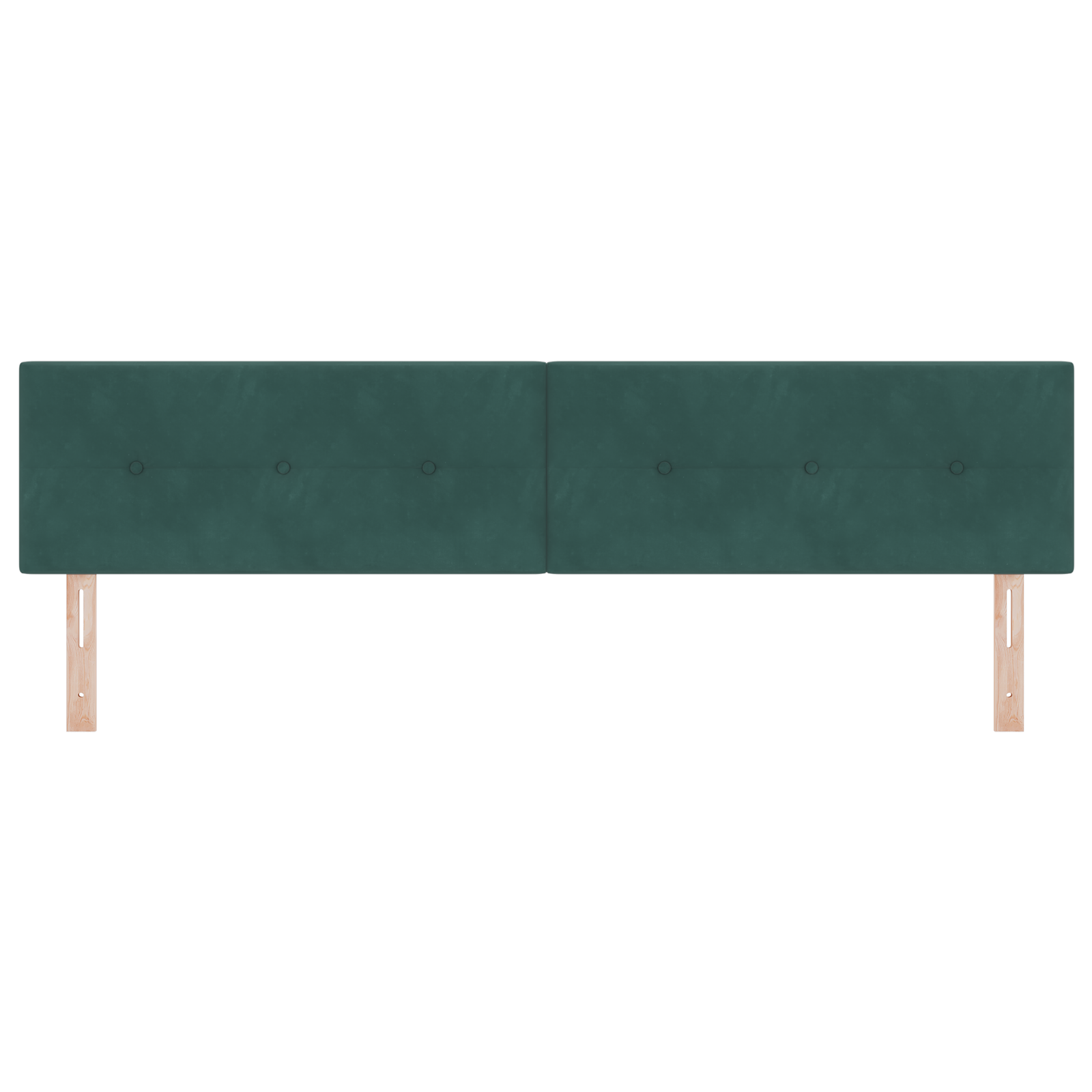 Hoofdbord met LED en knopen 100 cm fluweel donkergroen