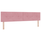 Hoofdbord 200 cm roze fluweel met LED