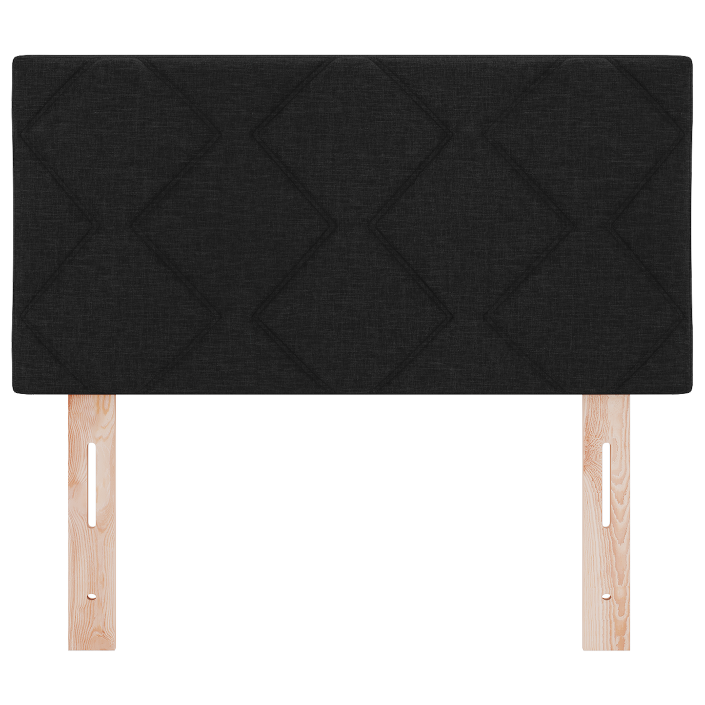 Hoofdbord LED met ruitjes 80 cm stof zwart