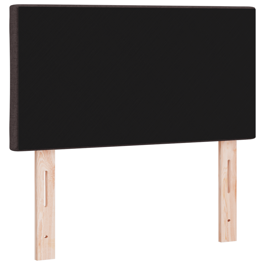 Hoofdbord LED met ruitjes 80 cm stof donkerbruin