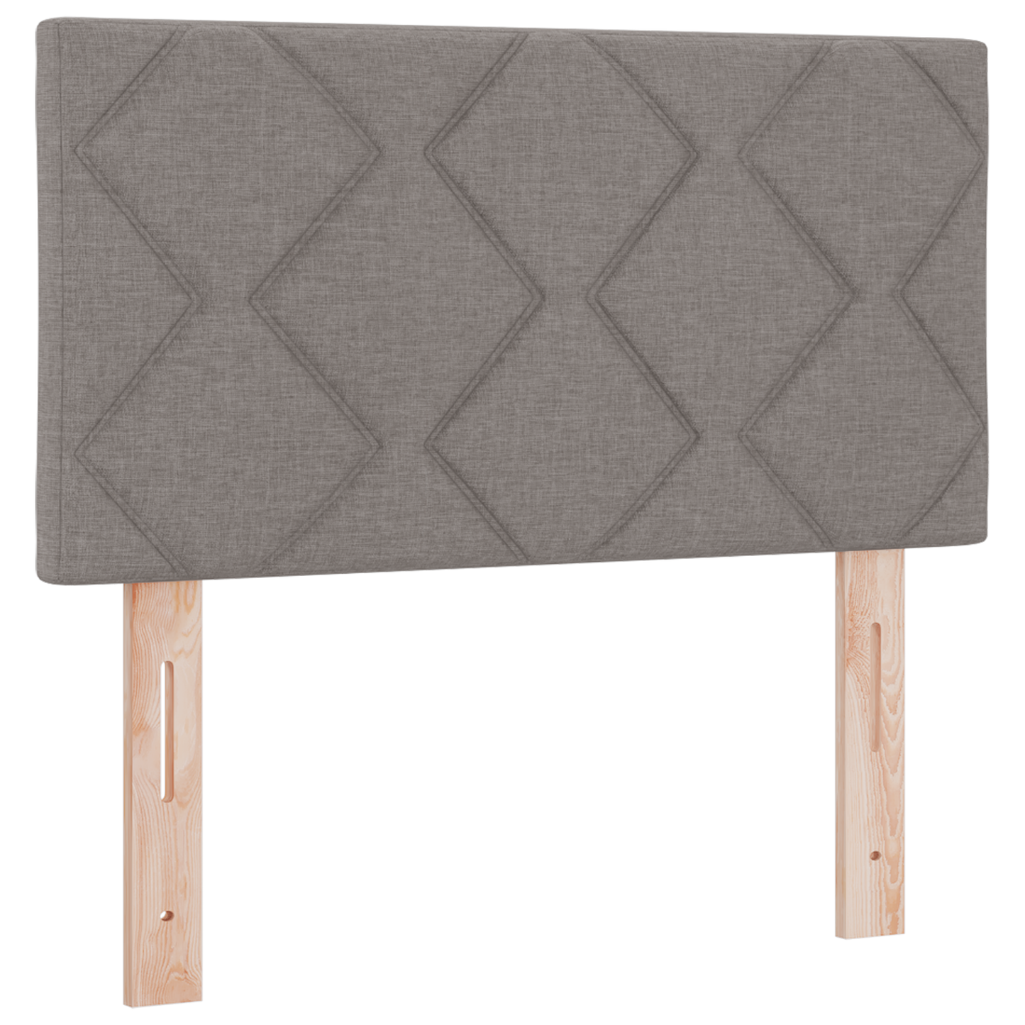 Hoofdbord LED met ruitjes 80 cm stof taupe