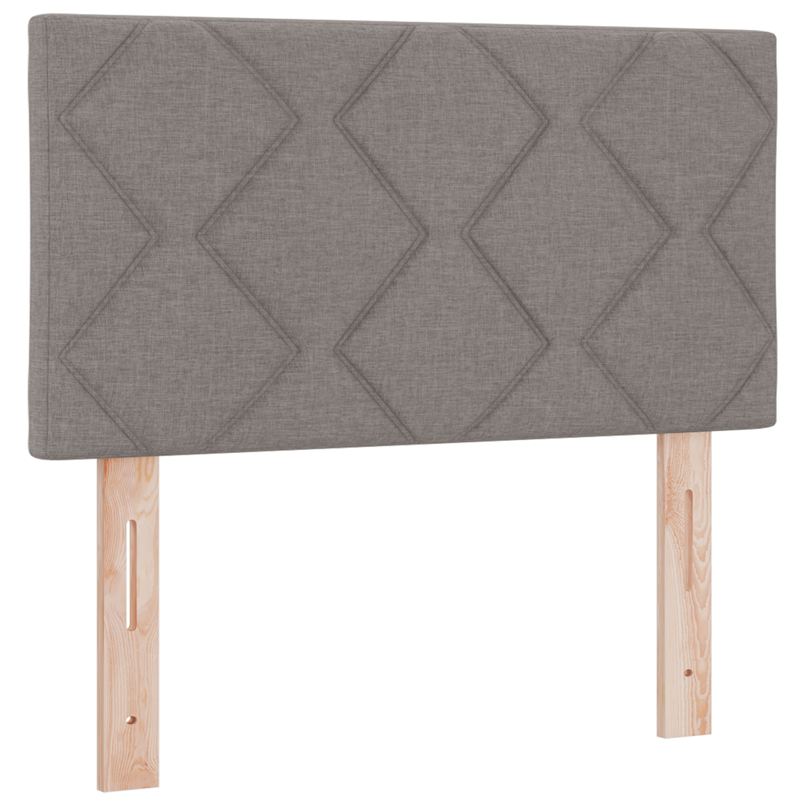 Hoofdbord LED met ruitjes 80 cm stof taupe