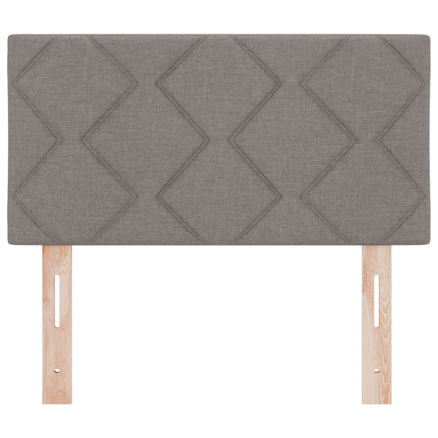 Hoofdbord LED met ruitjes 80 cm stof taupe