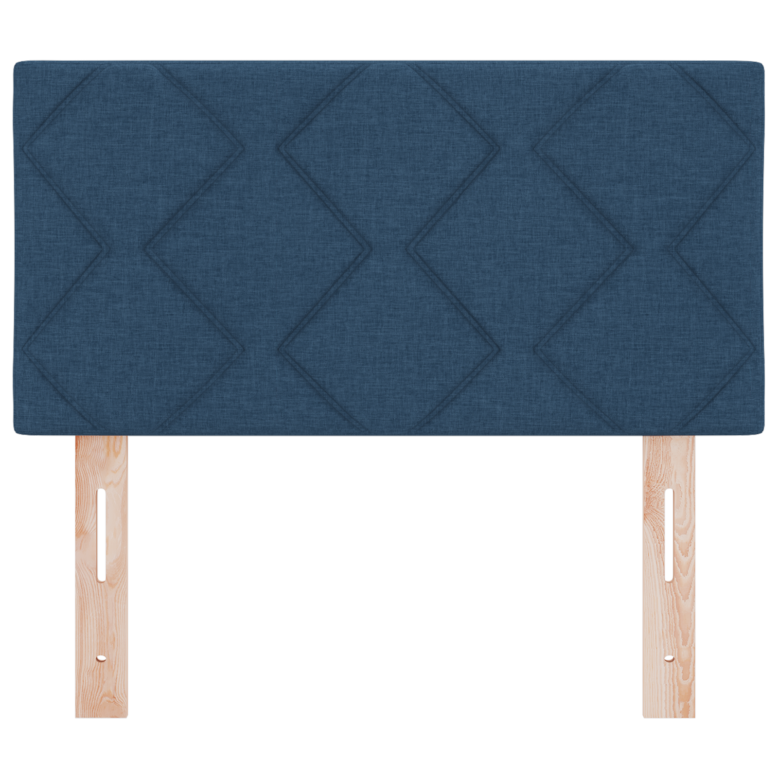 Hoofdbord LED met ruitjes 80 cm stof blauw