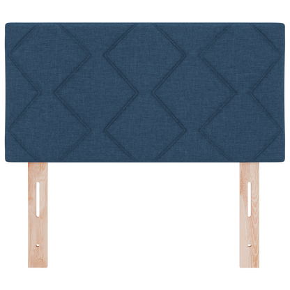 Hoofdbord LED met ruitjes 80 cm stof blauw