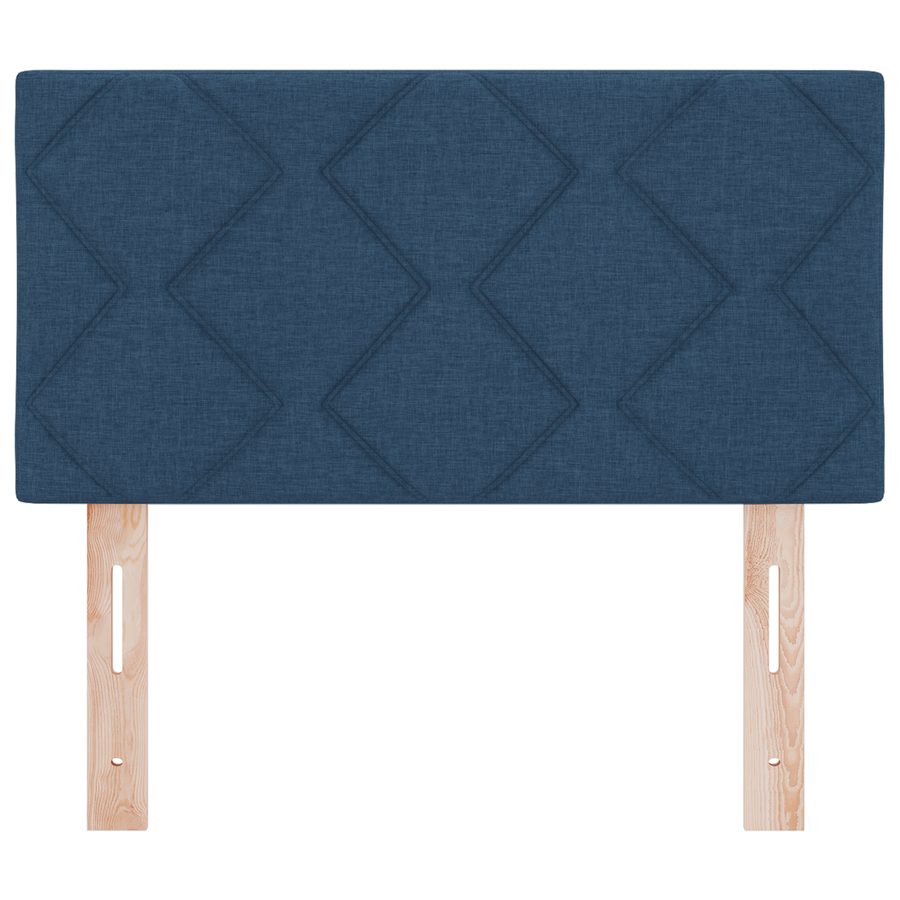 Hoofdbord LED met ruitjes 80 cm stof blauw