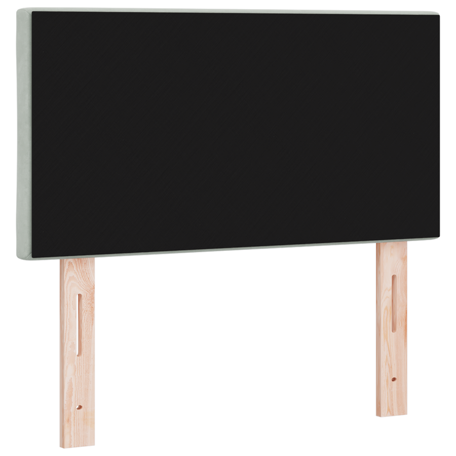 LED Hoofdbord met Diamant Blokken Ontwerp Lichtgrijs 80 cm van Velvet