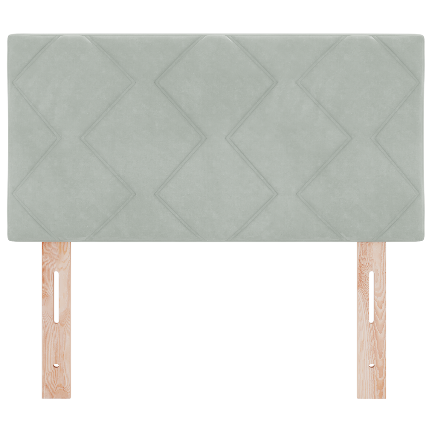 LED Hoofdbord met Diamant Blokken Ontwerp Lichtgrijs 80 cm van Velvet