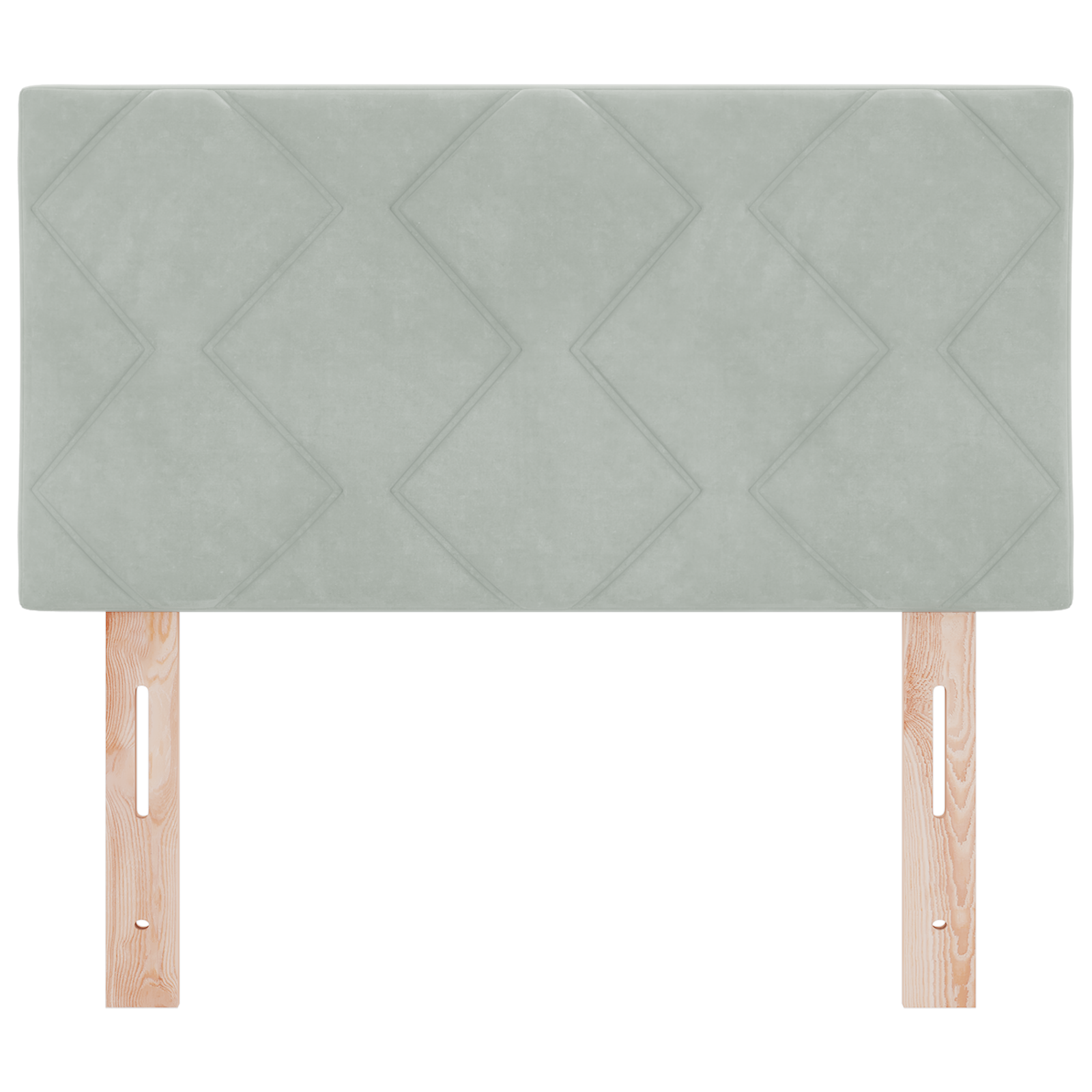 LED Hoofdbord met Diamant Blokken Ontwerp Lichtgrijs 80 cm van Velvet