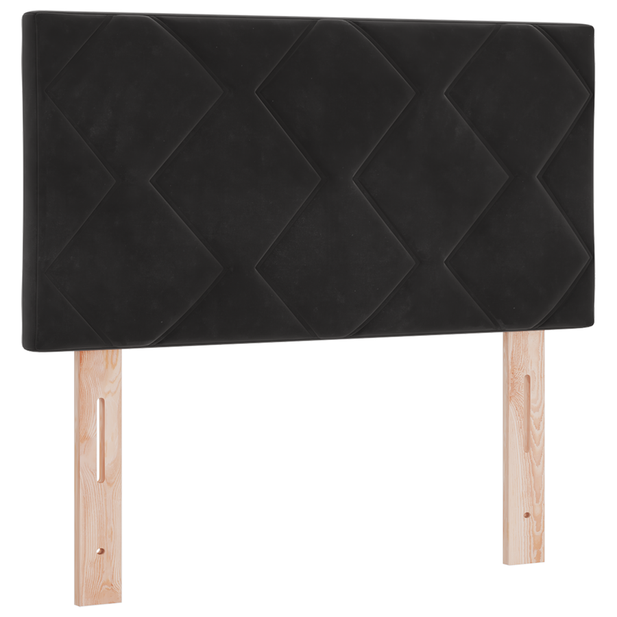 LED Hoofdbord in Diamantblok Ontwerp Zwart 80 cm van Velvet