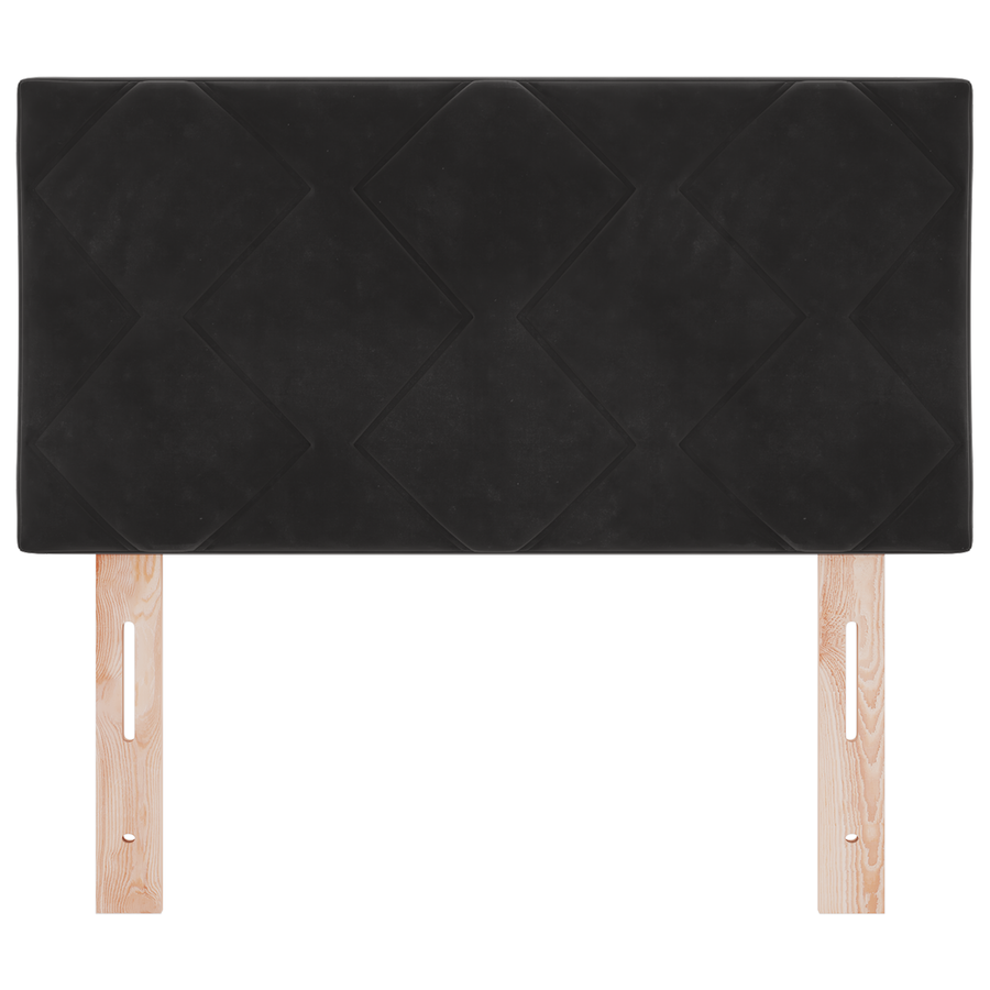 LED Hoofdbord in Diamantblok Ontwerp Zwart 80 cm van Velvet