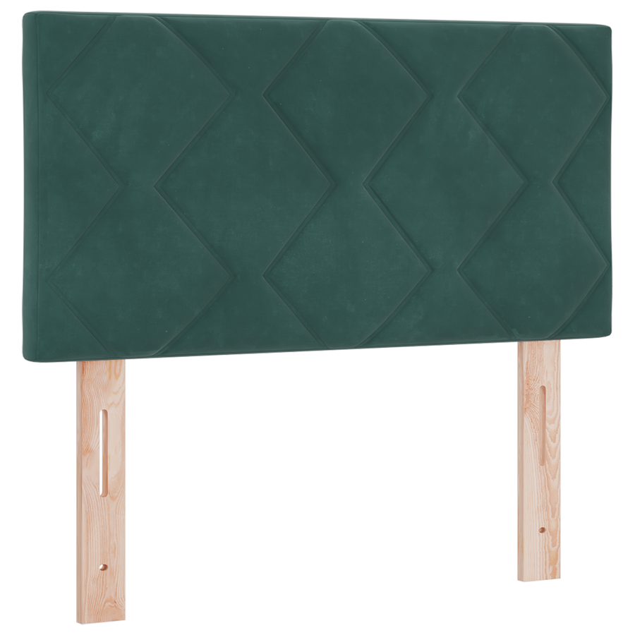 LED Hoofdbord met Diamant Blokken in Donkergroen - 80 cm van Velvet