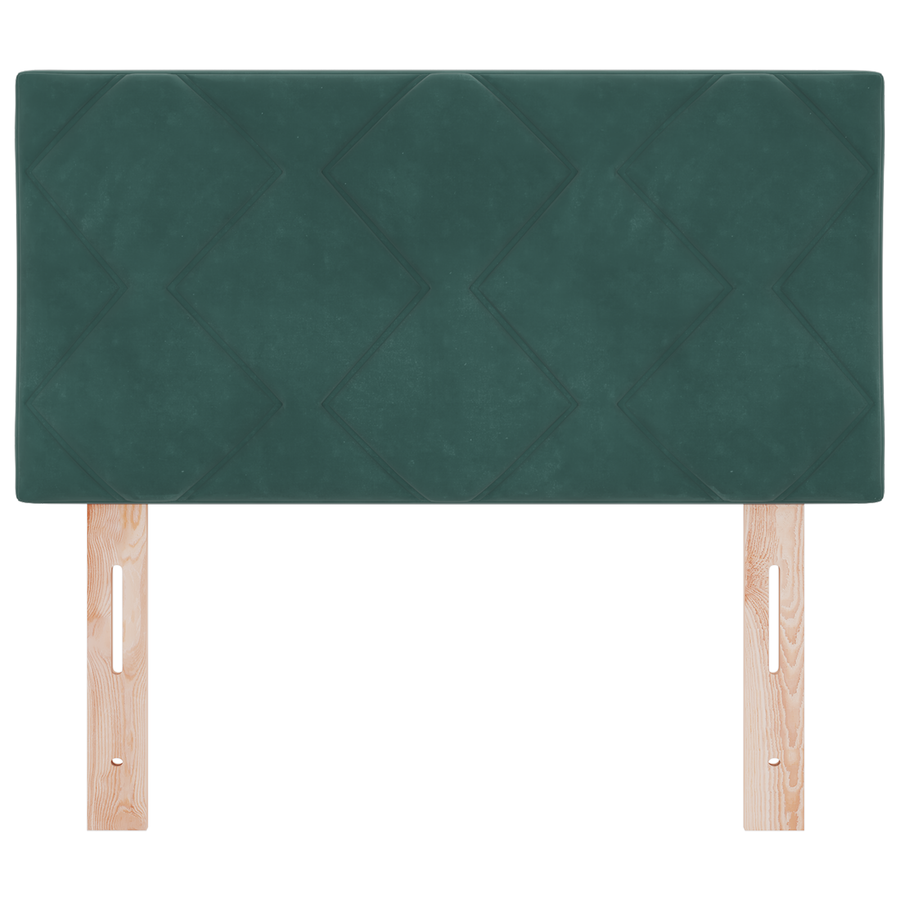 LED Hoofdbord met Diamant Blokken in Donkergroen - 80 cm van Velvet
