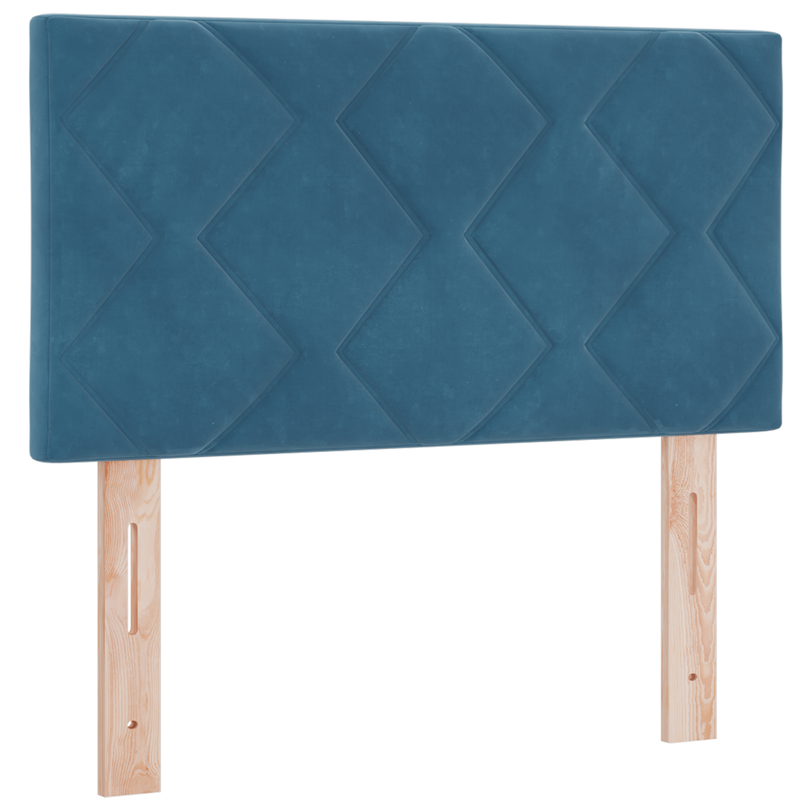 LED hoofdeinde met diamantblokjes Donkerblauw 80 cm van fluweel