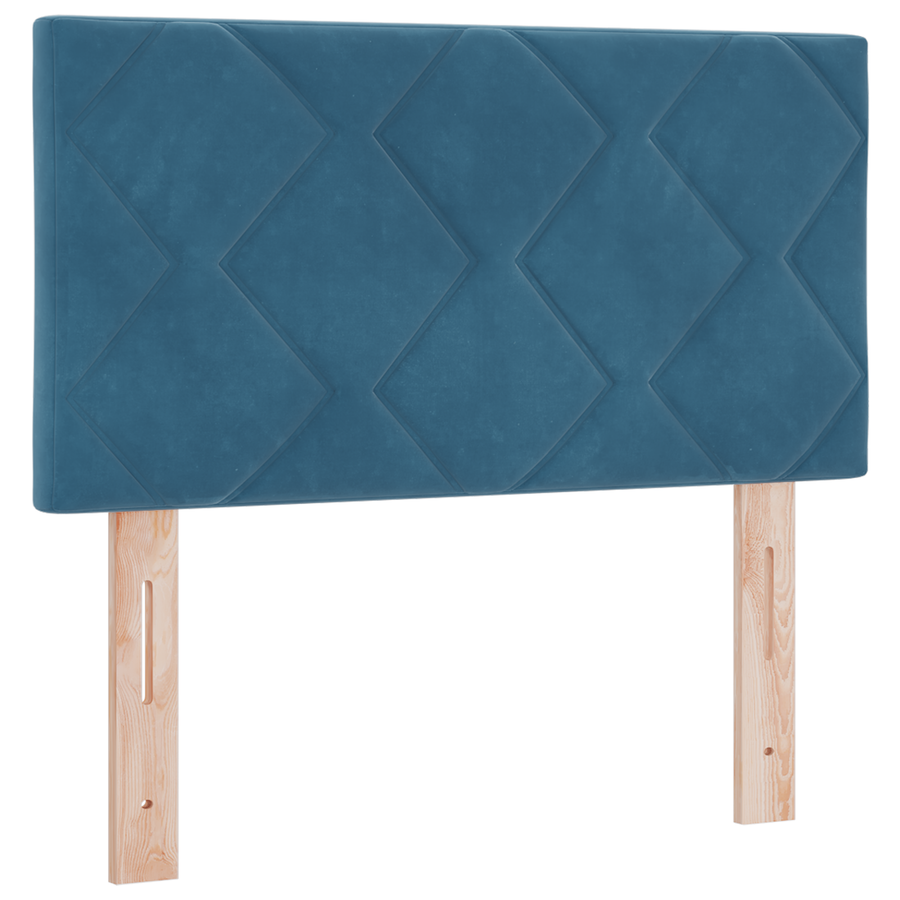 LED hoofdeinde met diamantblokjes Donkerblauw 80 cm van fluweel