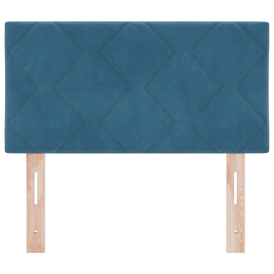 LED hoofdeinde met diamantblokjes Donkerblauw 80 cm van fluweel