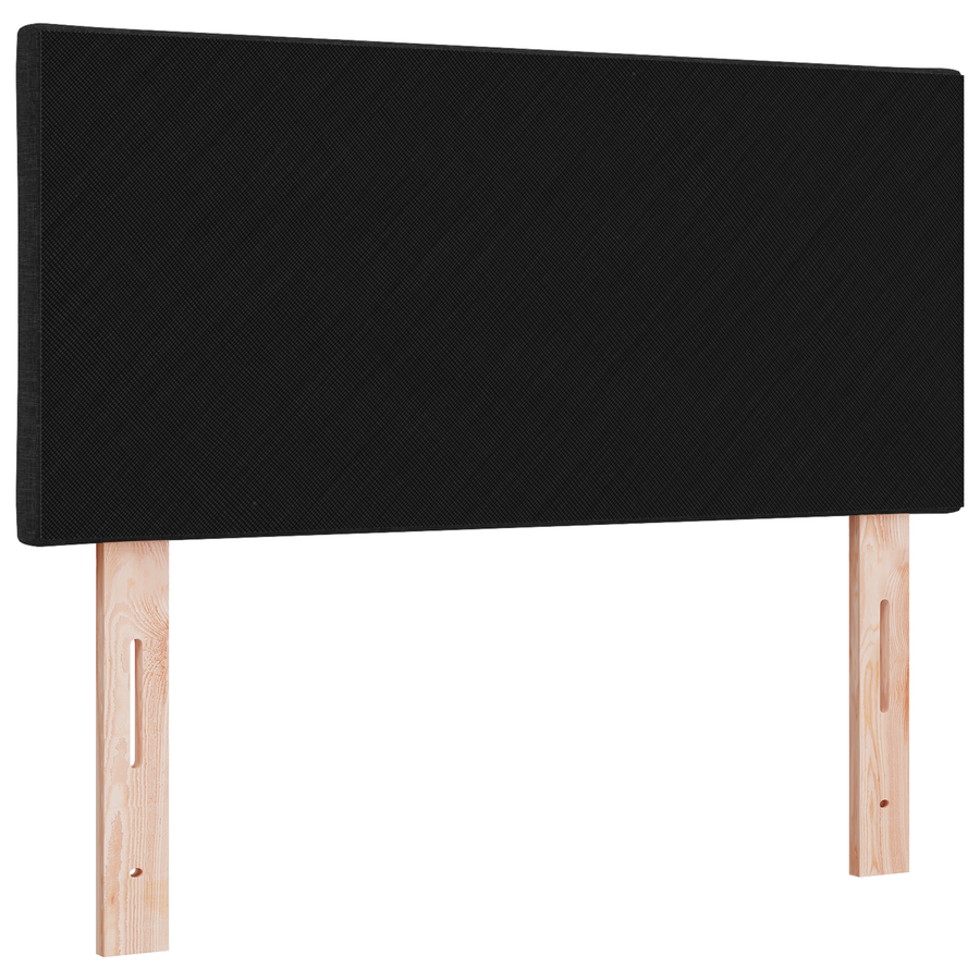 Hoofdbord LED met ruitjes 90 cm stof zwart