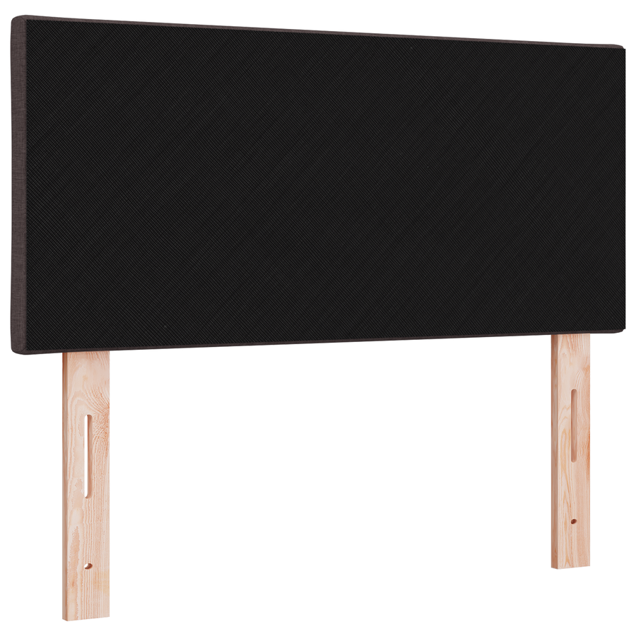 Hoofdbord LED met ruitjes 90 cm stof donkerbruin