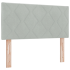 LED Headboard Light Grey 90 cm Faux Leather