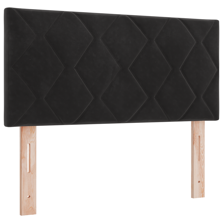 LED Hoofdbord Diamant Blokken Zwart 90 cm Velours