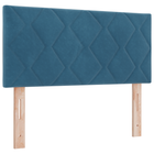 Hoofdbord 90 cm donkerblauw led nep leer