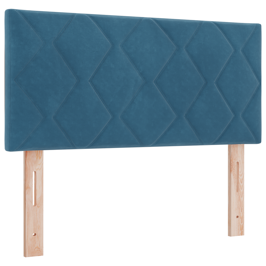 LED Hoofdbord met Diamantblokken in Donkerblauw 90 cm van Velvet