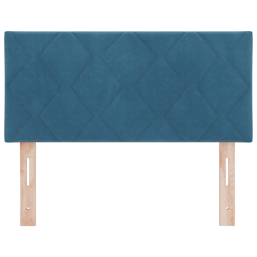 LED Hoofdbord met Diamantblokken in Donkerblauw 90 cm van Velvet