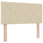 Hoofdbord 100 cm crème met LED