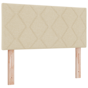 Hoofdbord 100 cm crème met LED
