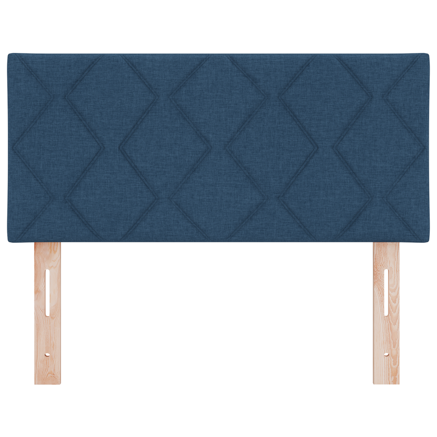 Blauw LED Hoofdbord met Diamant Blokken Ontwerp, 100 cm Stof