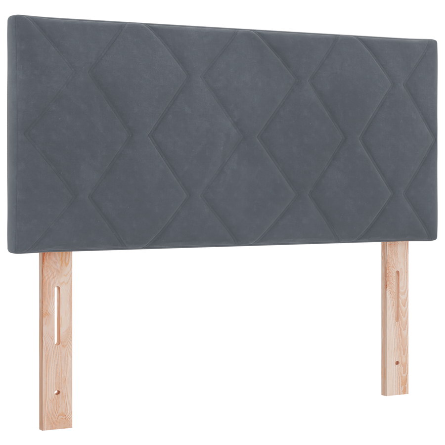 LED Hoofdbord met Diamantblokken in Donkergrijs, 100 cm van Velvet