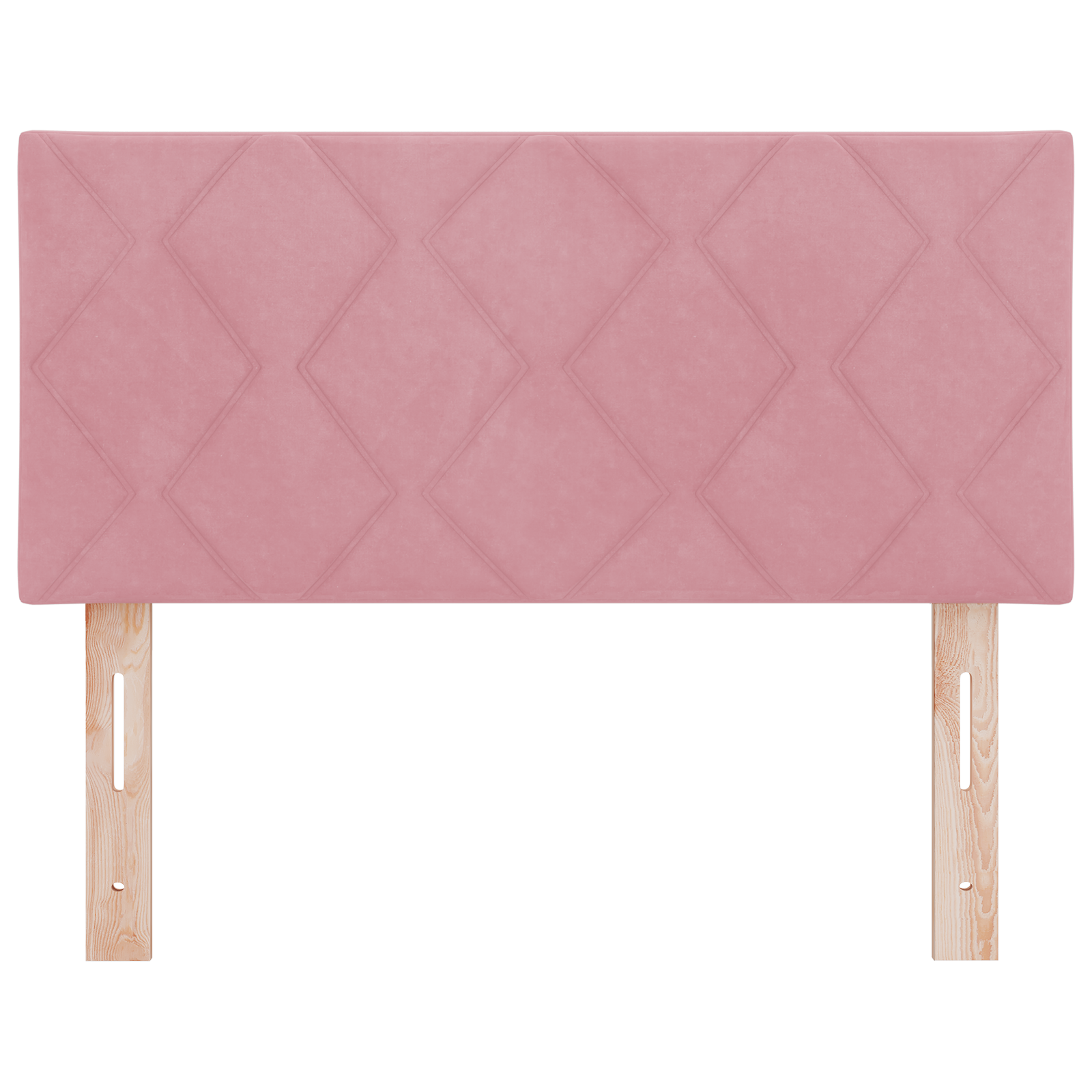 LED Hoofdbord met Diamant Blokken in Roze 100 cm van Fluweel