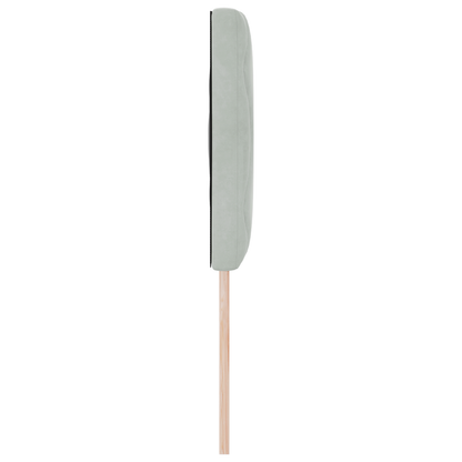 LED Hoofdeinde met Diamantblokontwerp Lichtgrijs 144 cm van Velours