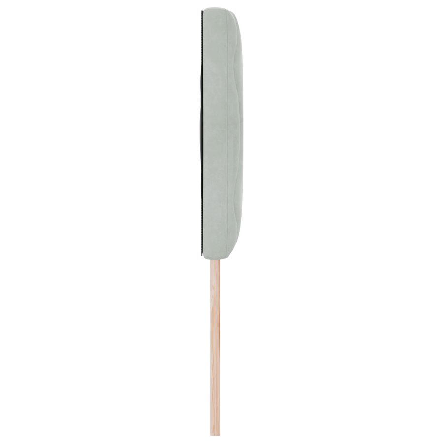 LED Hoofdeinde met Diamantblokontwerp Lichtgrijs 144 cm van Velours