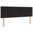 LED Headboard Black 144 cm Faux Leather