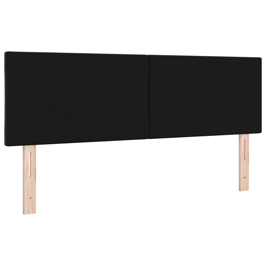 LED Hoofdbord met Diamantblokken Ontwerp Zwart 144 cm